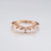 Exquisite Moonstone Ring Pair, Women'S Accessories, Copper-Plated Rose Gold Zircon Party Ring.