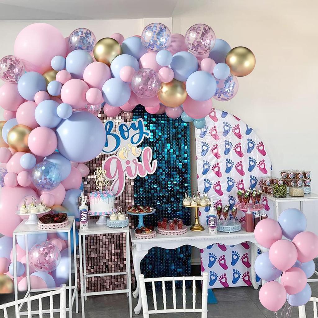 Gender Reveal Blue Pink Balloon Garland Arch Birthday Party Decor Kids Birthday Ballon Wedding Supplies Latex Ballon Baby Shower