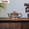 250ml Antique Yixing Purple Clay Teapots Handmade Bamboo Section Pot Raw Ore Mud Kettle Zisha Tea Set Teaware Ornaments Gifts