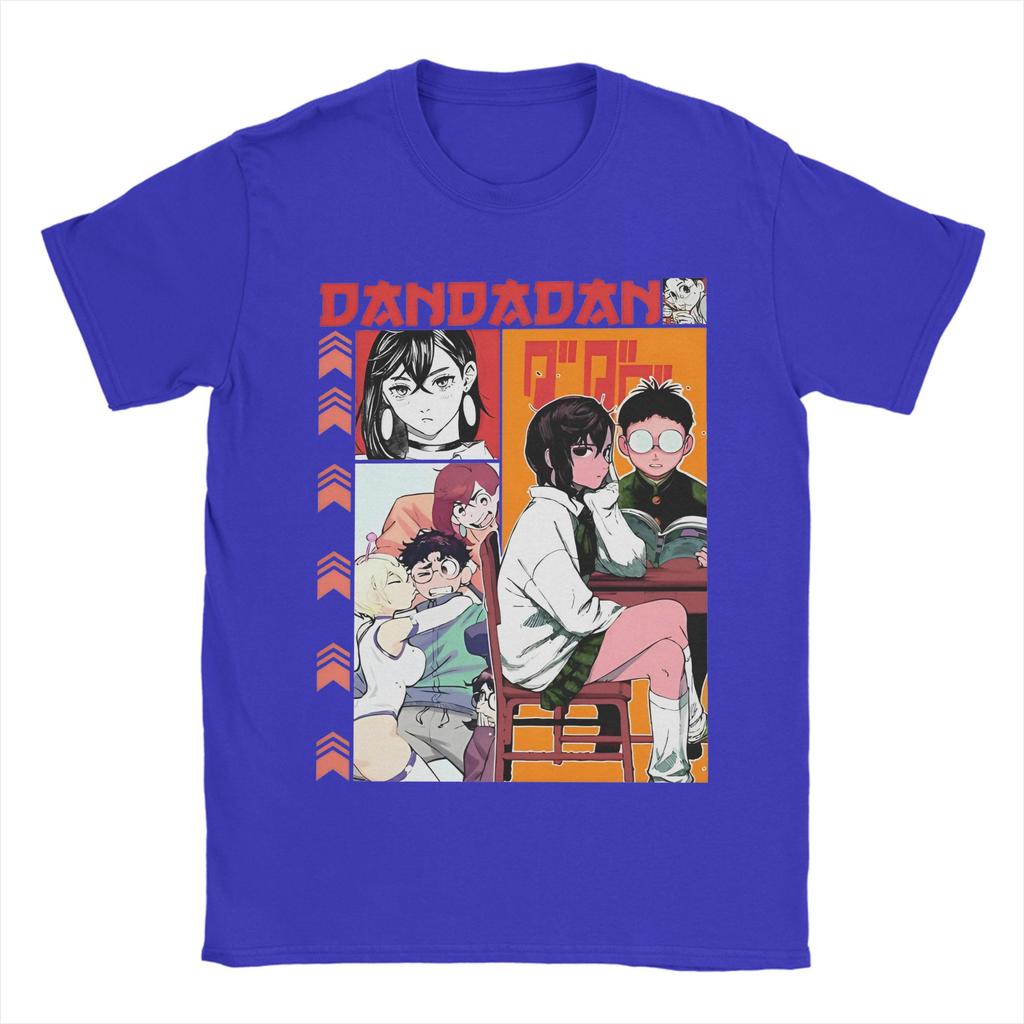 Men Women's Dandadan Ken Takakura Momo Ayase T Shirts Anime 100% Cotton Tops Novelty Short Sleeve Crew Neck Tees Graphic T-Shirt