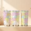 591ml Car Tumbler Stack Kitten Element Straw Cup Metal Drink Mug Tumbler With Lid Insulated Travel Cup Hot Cold Cup