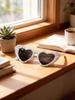2026 Heart Shaped Pearl Rhinestone Sunglasses For Women Fashion Retro Cat Eye Party Beach Wedding Accessories KJ303