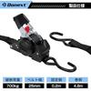 Donext Lashing Belt, Ratchet Type, Automatic Retraction, S-Hook, 3m x 2 Straps, 25mm Wide, 700kg Breaking Load, Maximum Load Capacity 233.3kg, Tie-Dow