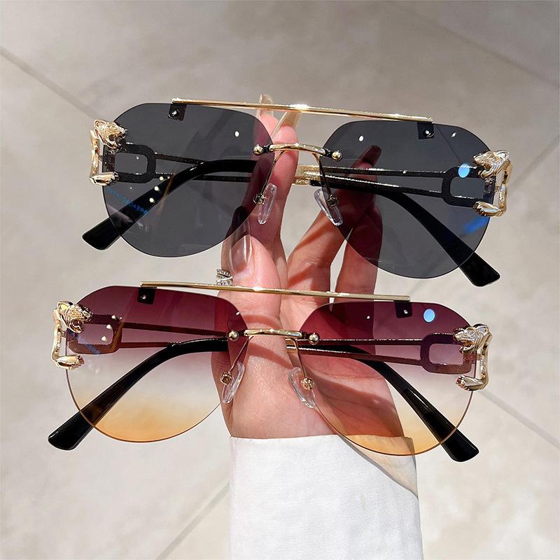 Vintage Rimless Sunglasses For Men Steampunk Sunglasses Retro Women Punk Fashion Glasses Retro Shades
