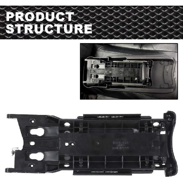 CNNELL New Black Center Console Lid Armrest Sliding Mechanism Compatible with Honda Civic 2006-2011