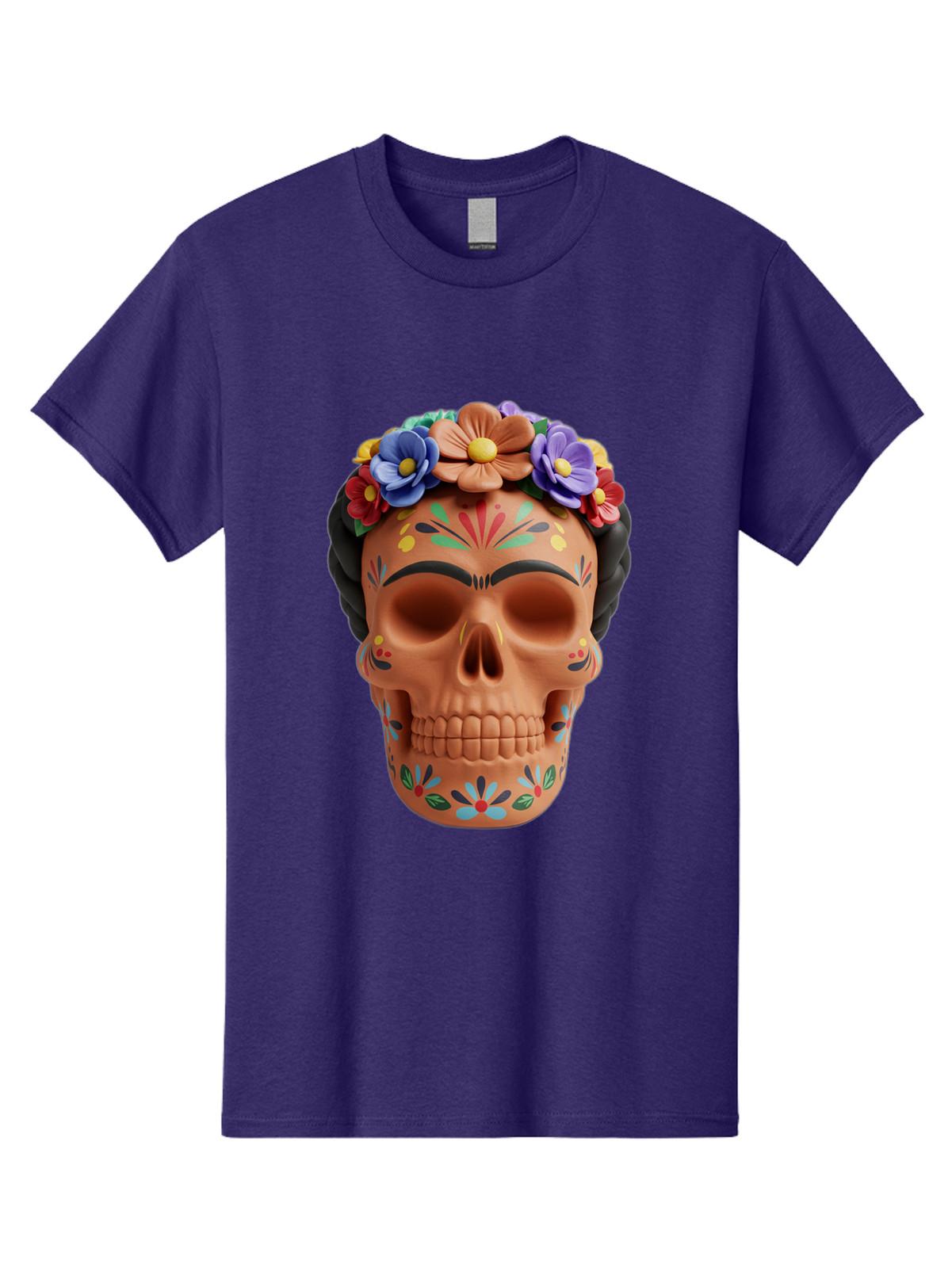 Sugar-Skull-6 Mens Graphic Tee, 100% Cotton, Casual Summer Wear S