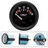 Car Voltmeter Guage with Black Dial and Round Pane 12V Universal for Repair Modification Durable Automotive Accessories premium