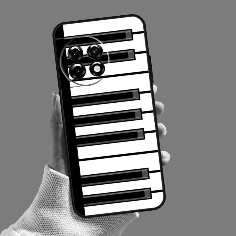 Piano Keys Musical Case For OnePlus 11 12 9 10 Pro 10R 12R 8T 10T OnePlus Nord N30 N20 N10 CE 3 2 Lite Cover