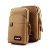 Colth Green Single/Double Layer Waist Fanny Pack Mobile Phone Bags Men Phone Pouch Belt Waist Bag