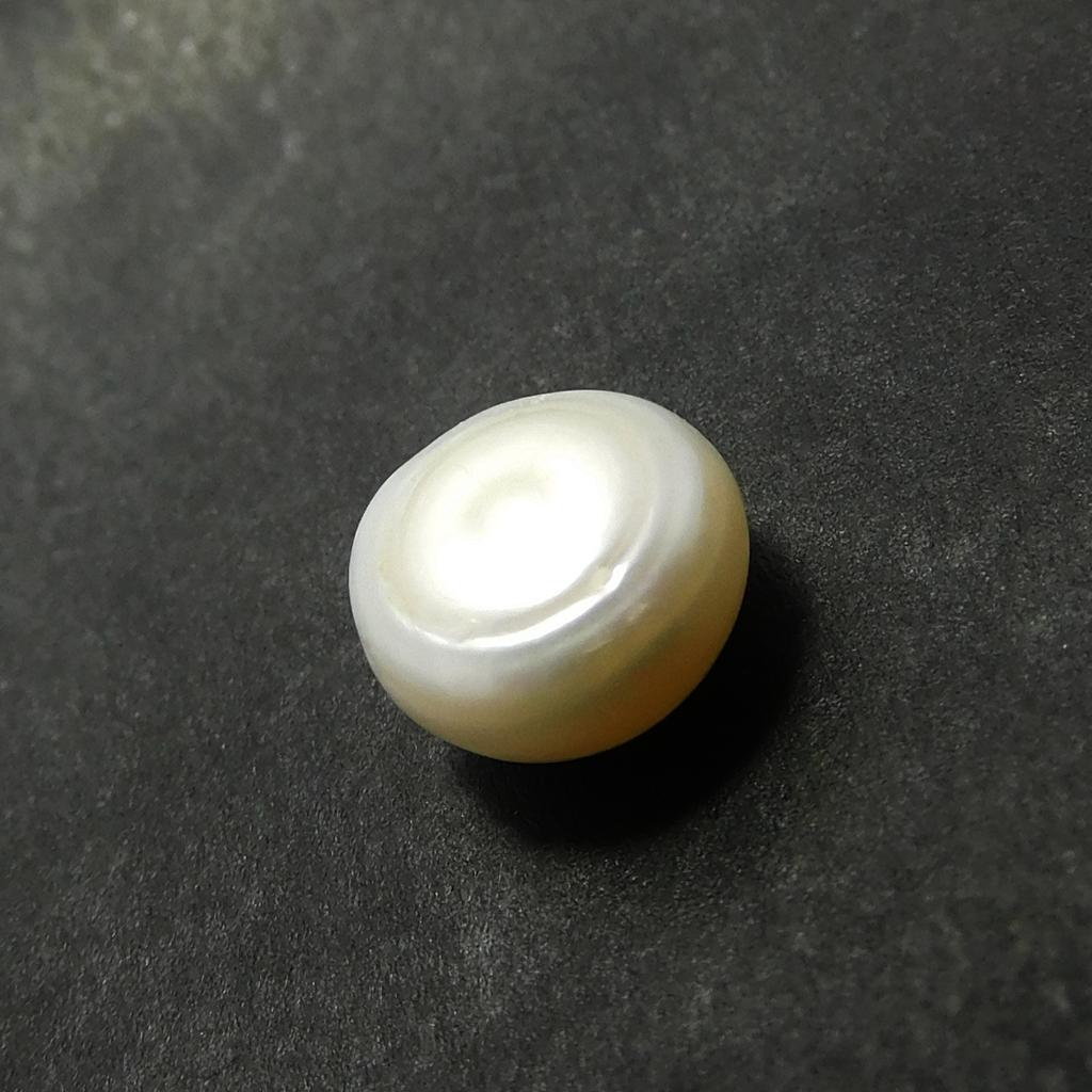 Natural White Pearl 2.45 Ct CERTIFIED Mabe South Pacific SEA Round Cut Loose Gem p-2982-h