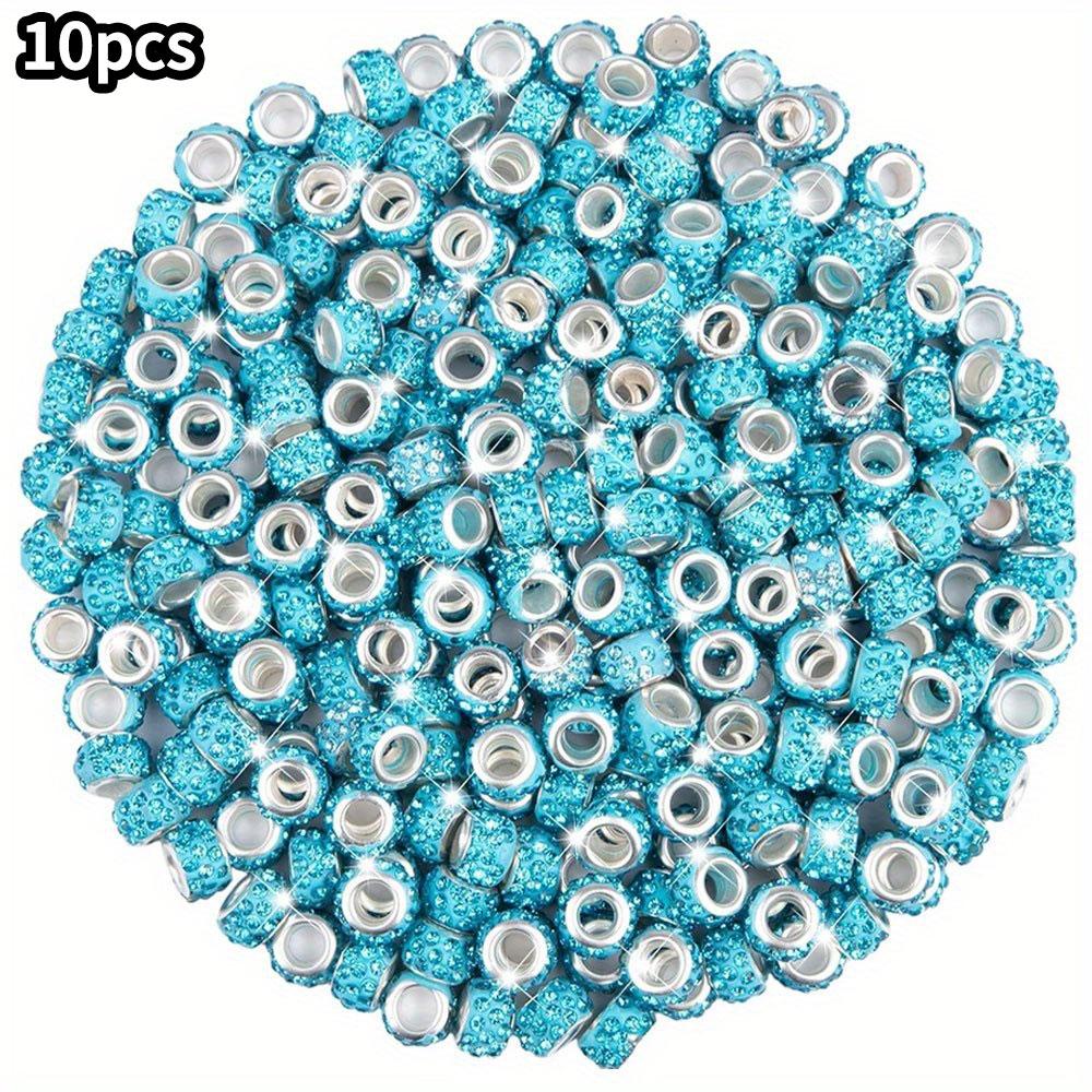 

10/30/60 шт. смола материал синий бусины с большим отверстием универсальные декоративные бусины разделительные бусины DIY браслет ожерелье серьги брелок изготовление ювелирных изделий 10pcs