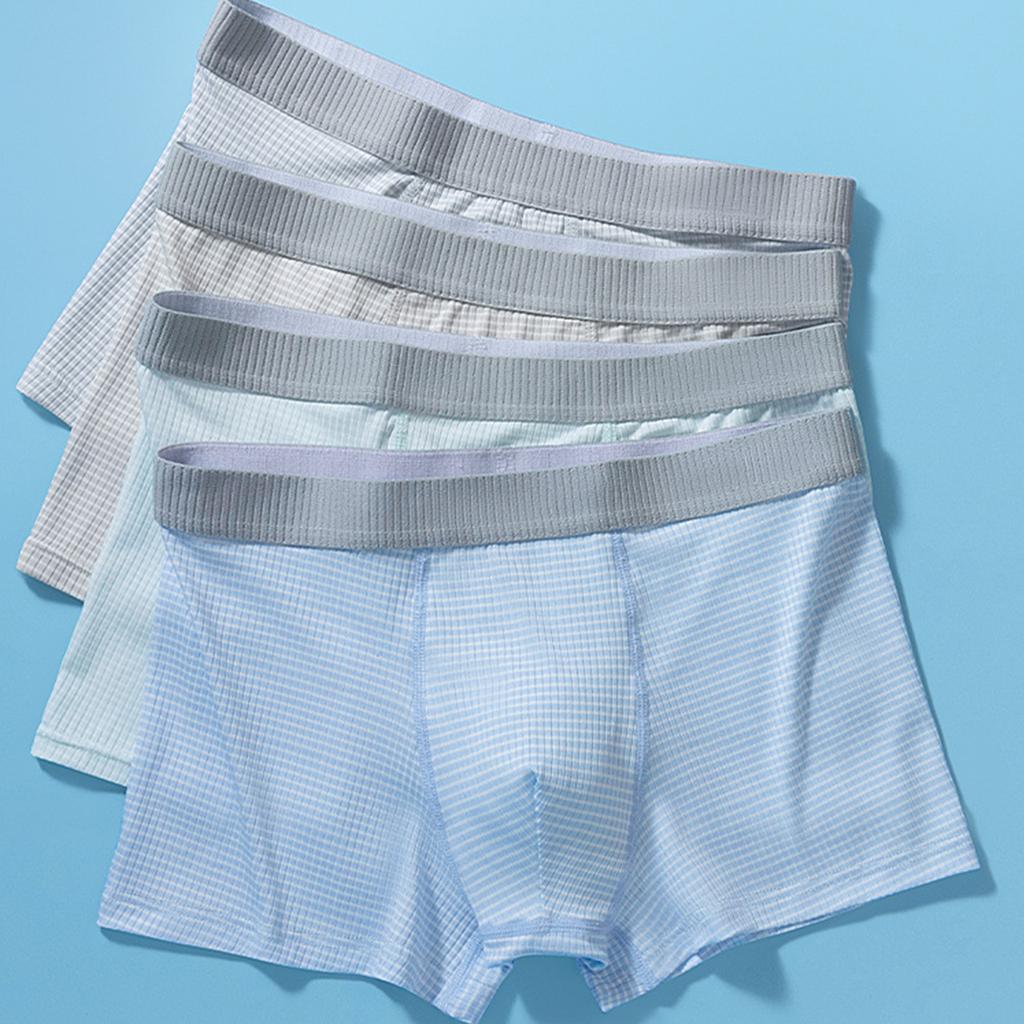 Men's Boxer Briefs 3 Pack Thin Breathable Fabric Elastic Waistband Soft Comfortable Fit Underwear Set