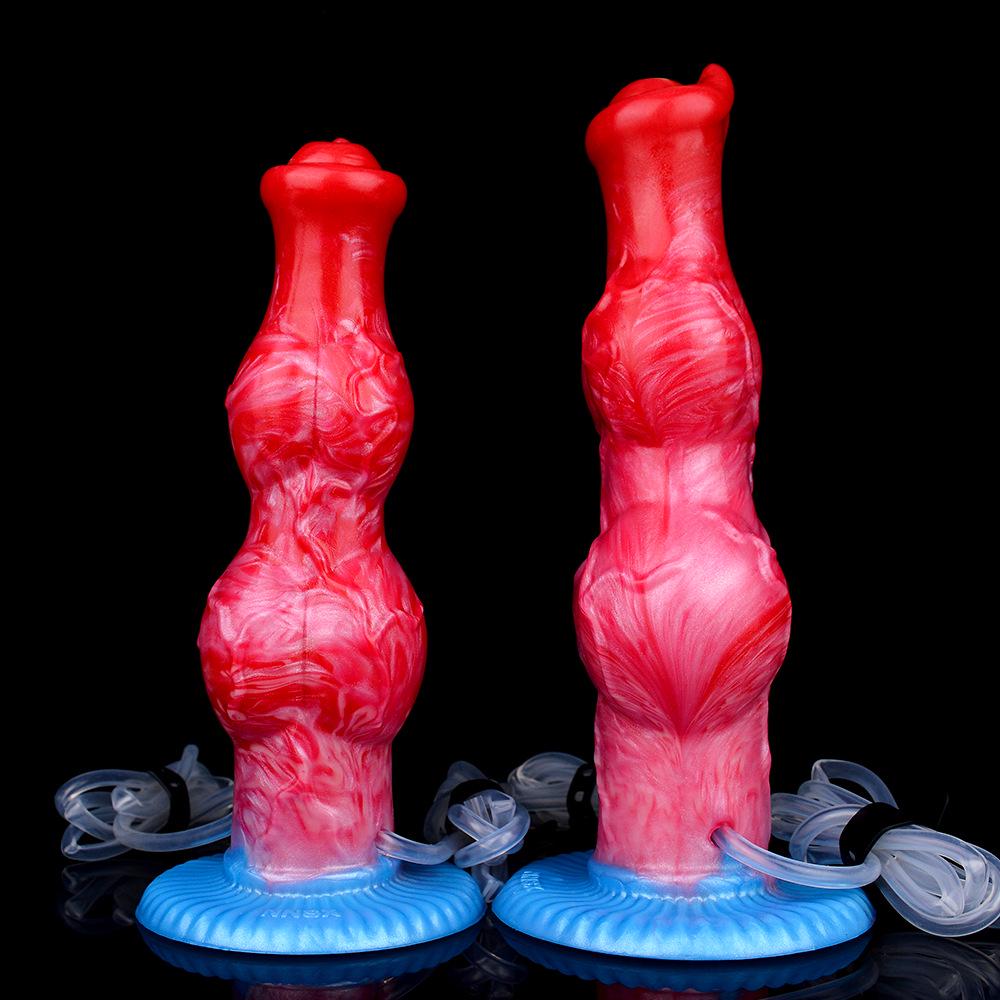Inflatable Silicone Female Masturbator with Water-Spraying Dildo Simulation