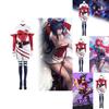 2xko Ahri Cosplay Costume Multipiece Set Satin Dress Doublelayer Pants For Anime Role Play Halloween Conventions
