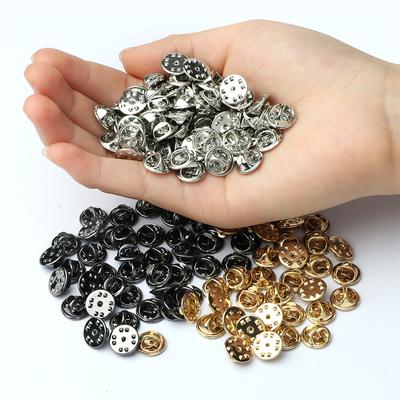 20 50 80 100ks Barevné kovové brožové špendlíky Zpět Držák odznaku Motýlí spona Krytka pro péči o spojku pro vlastní výrobu šperků