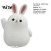 Animal Theme Decor 3D Printed Rabbit Vase Ornament, White Bunny Flower Holder Shape Desktop Container, Decoration for Home Office