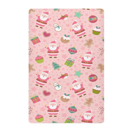 Yousheng Vánoční prostěradlo do postýlky Santa Claus Vánoční punčocha Froté prostěradlo do postýlky Vánoční stromek Potah na matraci do postýlky pro chlapce dívky Postýlka Dětský pokoj