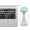 HXSJ M80 2,4G Ergonomická bezdrôtová nabíjateľná tichá myš s USB prijímačom (Strieborná)