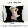 David Sculpture Cushion Cover Household Decoration Linen Sofa Cushion Cover: Skin-Friendly & Breathable With Invisible Zipper