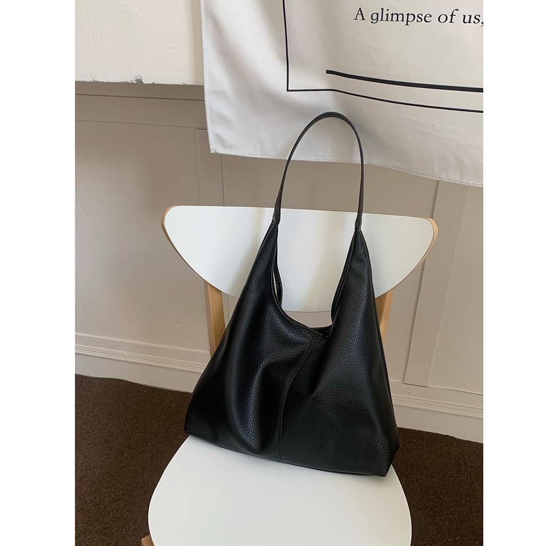 

Зимові модні жіночі твідові сумки на плече М’яка сумочка під пахвами Сумки-тоут Сумки великої місткості Модна робоча сумка-бродяга Вінтаж чорний