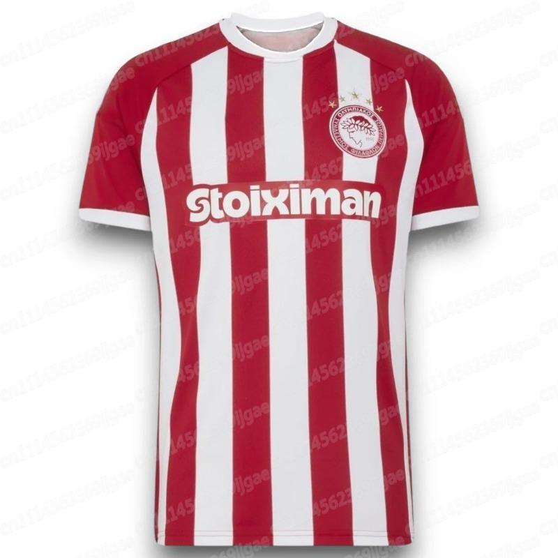 New Men's Short-Sleeve T-Shirt Sports Football Jersey Quick-Drying and Breathable Greek Olympiacos Piraeus FamilyMatching