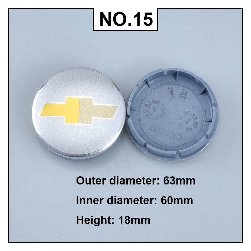 4PCS Car Wheel Center Covers Hub Caps Badge for Chevrolet Malibu AVEO Corvette CRUZE EQUINOx IMPALA LACETTI TRAX ORLANDO Sail