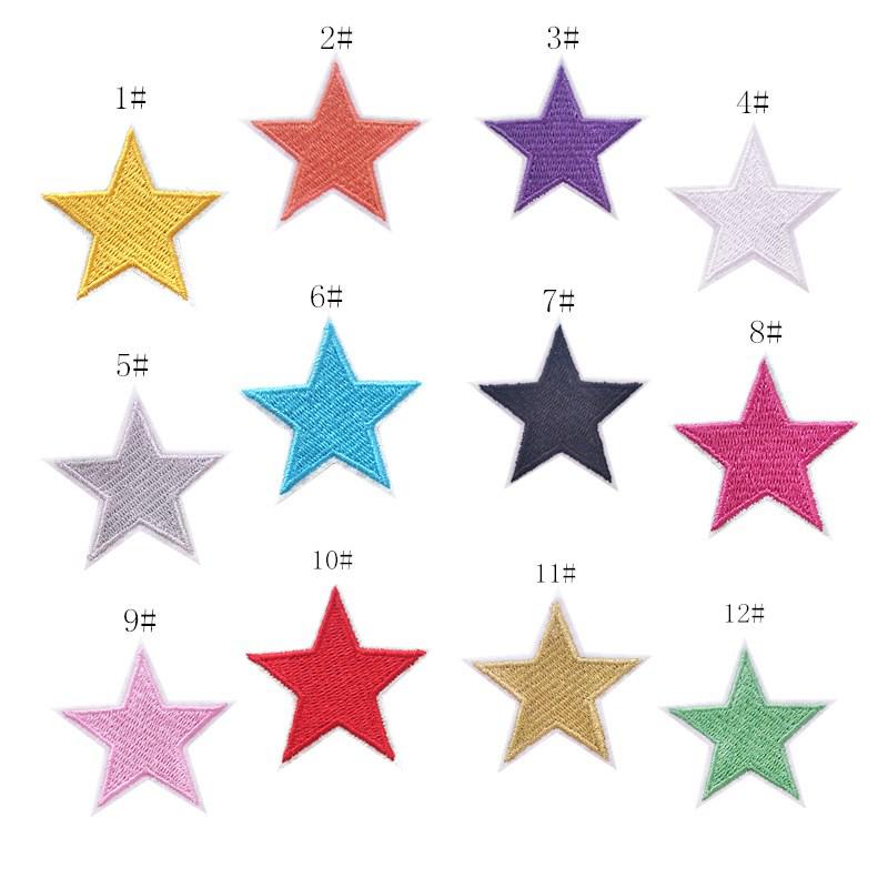 Five-Pointed Star Embroidered Cloth Patch for Clothing