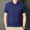 2024 Men's Summer Seamless Short-Sleeve Polo Ice Silk Stretch Shirt