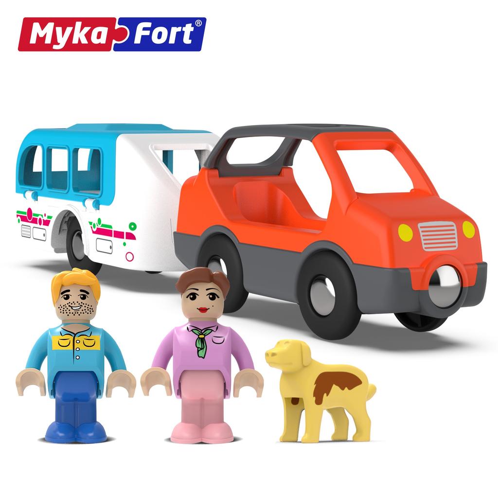 Mykaffer Magnetic Touring Car Scene Suit Compatible Thomas Wooden Track Seatable Children's Male Toy