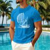 Men's Summer Casual Short Sleeve Crew Neck T-Shirt Lightweight Breathable Quick Dry Fabric Printed Design Suitable for Outdoor Activities