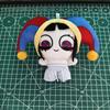 New 10cm Mini Pomnis Cotton Doll Cute Cartoon Pink Clown Printed Plush Pendant Fan Made Derivative Stuffed Toy Lovely Bag Toys