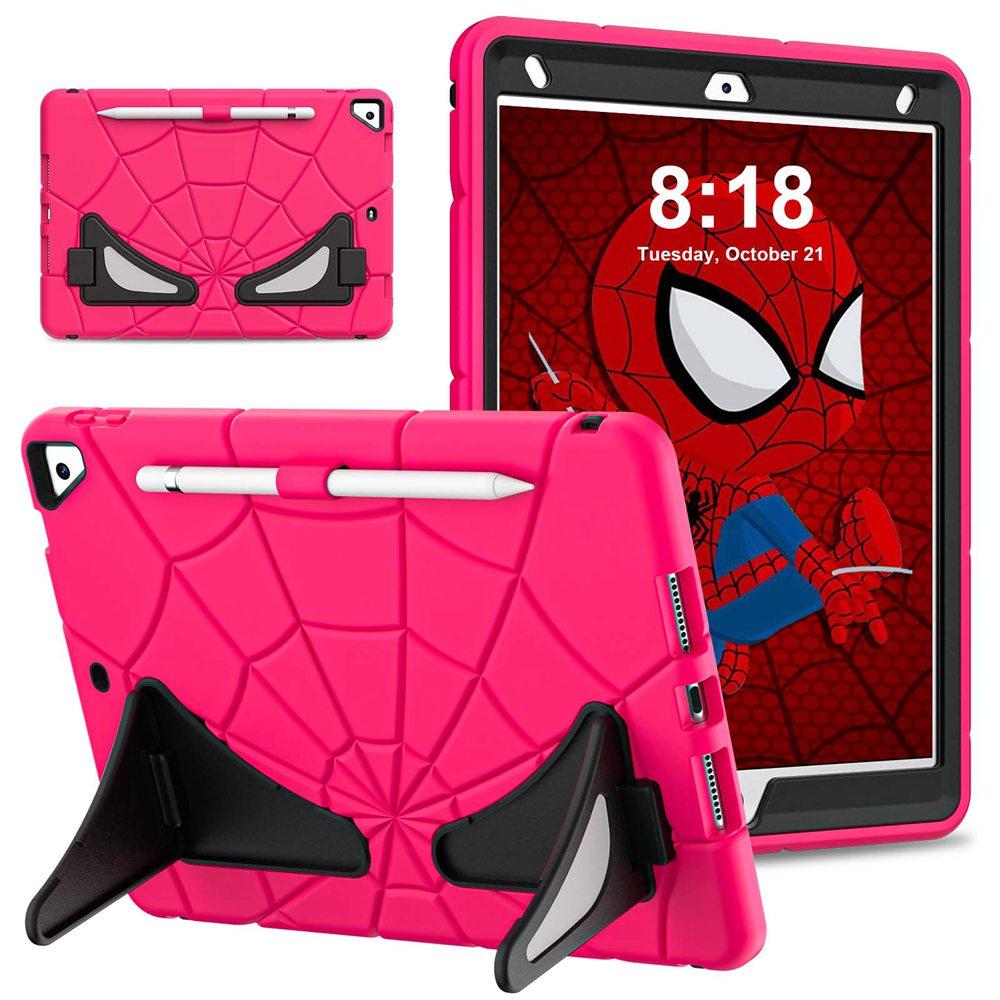 For Ipad 9th Gen 10.2 Inch A2602 A2603 A2604 Case Kids Tablet Cover Silicone +PC for iPad 8th/7th Gen A2270 A2200 A2197 Spider