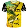 Funny Fishing T-Shirts Outdoor Hunting 3D Print Men's Women Casual Short Sleeve Oversized T Shirt Top Harajuku Tees Man Clothing
