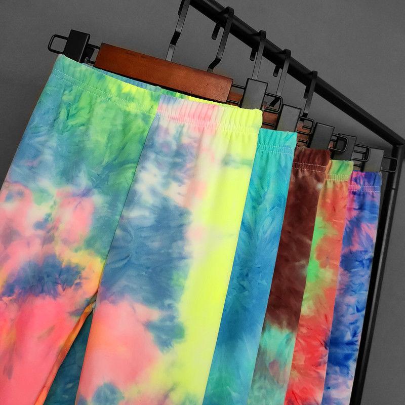 Summer Children's Leggings Are Fashionable Colorful Versatile Slim Fit Pants for Girls Comfortable and Elastic Pants