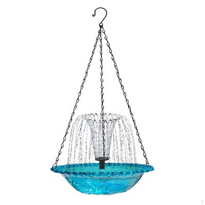 Hängende Solar-Vogelbadschale, Gartendekoration, Outdoor-Sprudler-Vogelbad für den Garten
