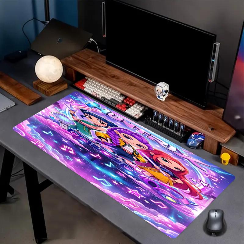 Podložka pod myš s potiskem KPop lovců démonů, protiskluzová podložka na plochu pro klávesnici, pro PC, notebook, hraní her, práci, denní použití, skvělý festivalový překvapivý dárek