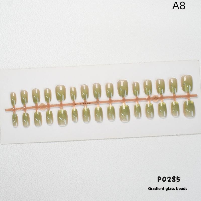 

Wearable Manicure DIY Nail Charm Nail Art Manicure Decoration 30Pcs Solid Color Gradient False Nails Wearing Armor