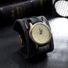 Men'S Watches Punk Retro Decorative Wide Strap Watch Male Reloj Clock Leather Bracelet Quartz Military Man Wristwatch