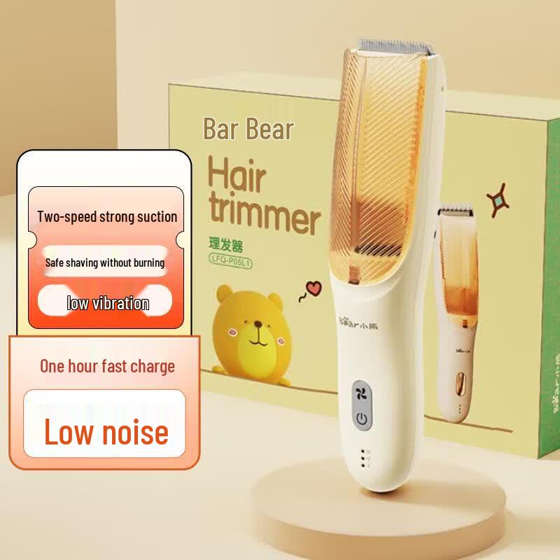 Bear Baby Hair Clipper with Automatic Hair Suction CN plug (adapter included)