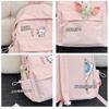 Schoolbag New Solid Color Versatile School Bag Campus Sense Cute Backpack Trend Student Female Backpack Lightweight Large Capacity Backpack