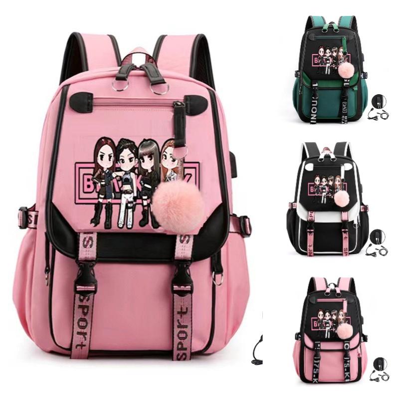 Stilvoller Urbaner Minimalistischer Sternenhimmel Rucksack Koreanische Girlgroup Park Chaeyoung Lisa Kim Jisoo Gleicher Stil Oxford-Stoff