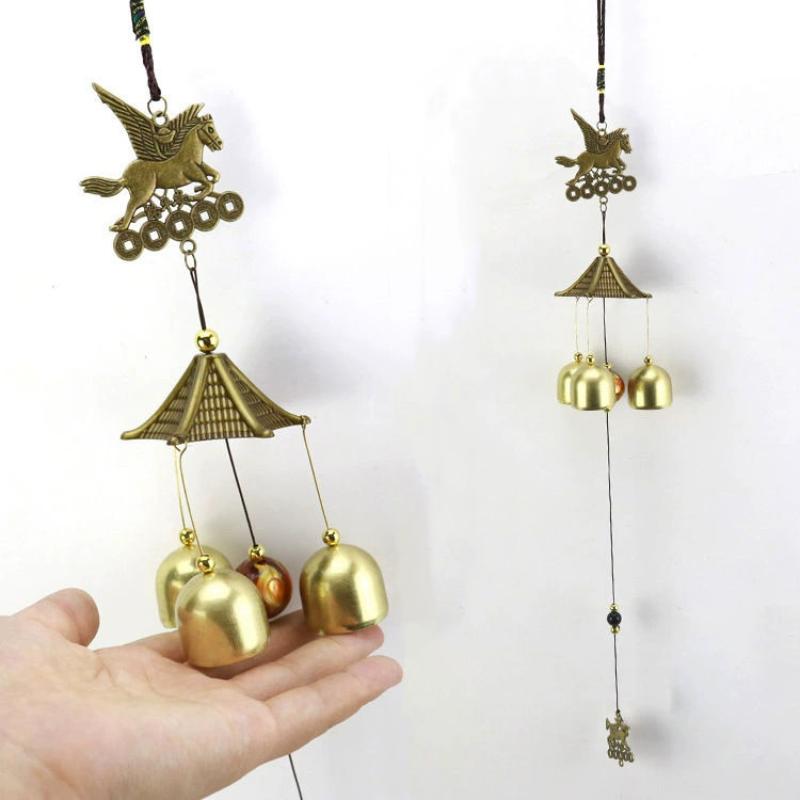 Home Decoration Craft Retro Horse Metal Wind Chimes Garden Yard Bells Windchimes Outdoor Room Hanging Decoration
