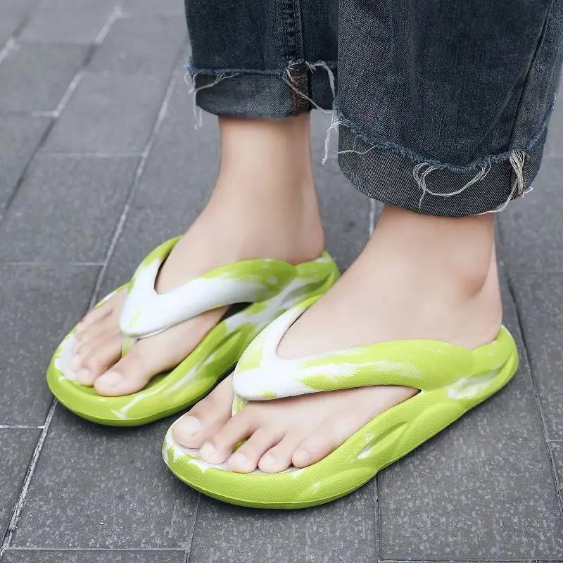 Fashion Beach Male Slipper Flip Flops Platform Shiatsu Outdoor Slides Original Low Price Designer Luxury Y2k Comfortable Eva Men's Shoe