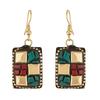 Non-precious Metal Dangling Handmade Lightweight Hook Tibetan Style Earrings for Women