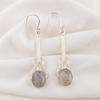 Black Rutile Earrings, Handmade Gemstone Earrings, 925 Solid Sterling Silver Earrings Antique Jewelry, For Anniversary Gift