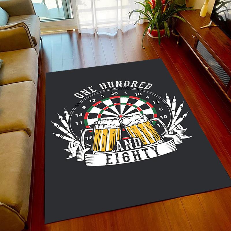 Sport Carpet Dart Target Printing Carpet Game Room Living Room Bedroom Area Non-slip Carpet Door Mat Birthday Rugs Gift  Home