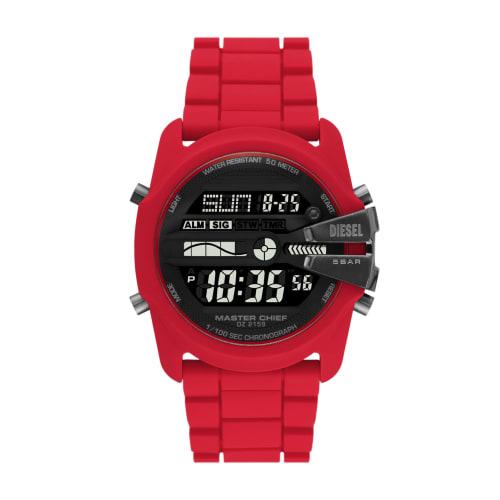 

Часы Diesel Men s Master Chief из нержавеющей стали, кварцевые, красные, цифровые, один размер, Master Chief