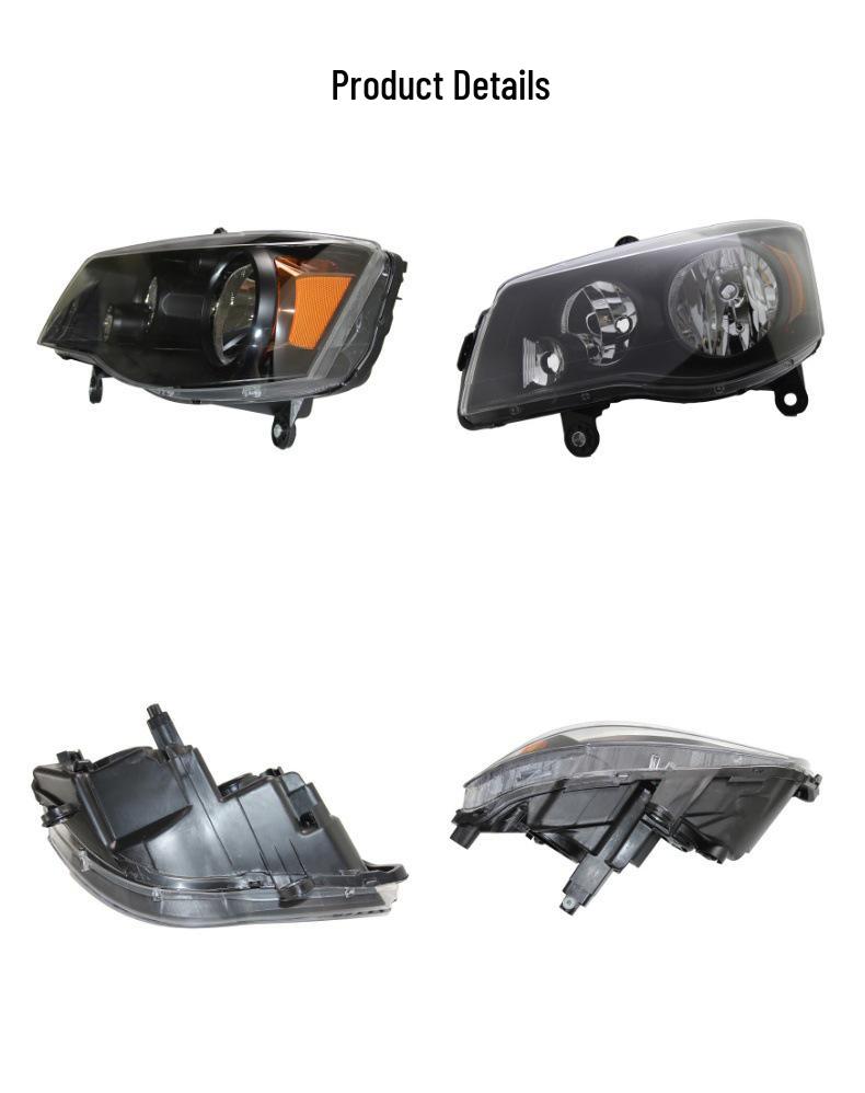 Dodge Grand Caravan 2011-2017 Original Black Headlight Assembly
