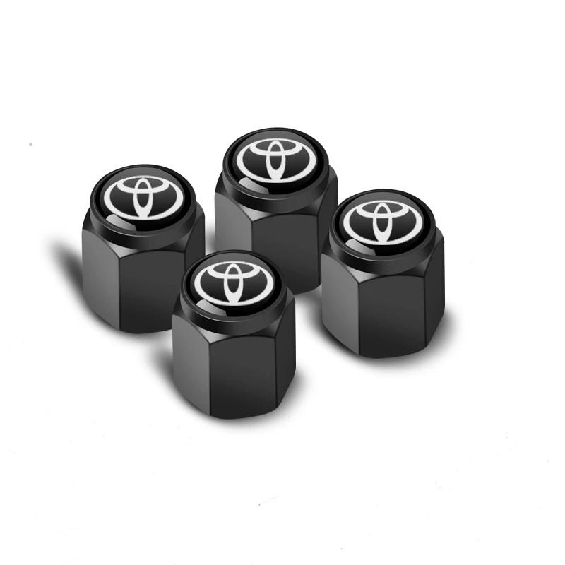 Car keychian Metal Wheel Tire Valve Caps For Toyota Corolla Stem Covers Prius Camry Prado Alphard Vellfire Crown Accessories