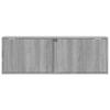 Wall Mounted TV Cabinet with LED Lighting Grey Sonoma 100 x 31 x 35 cm